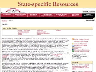 State-specific Resources
