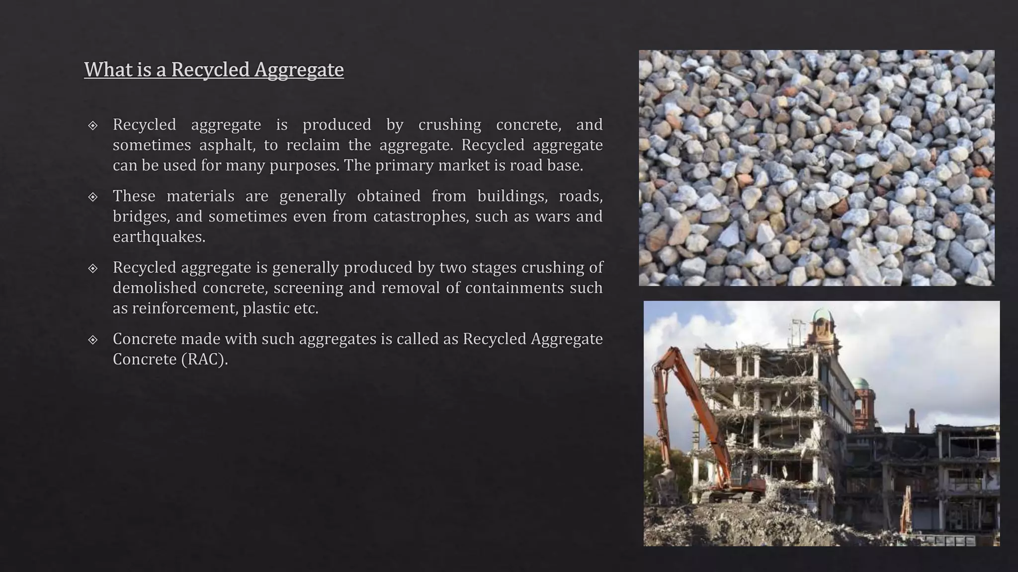 RAC(recycled aggregate concrete) | PPT | Free Download