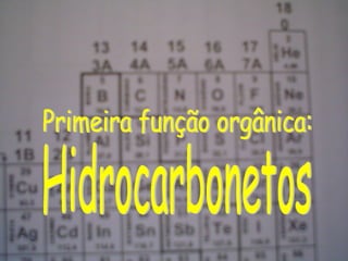 Primeira função orgânica: Hidrocarbonetos 