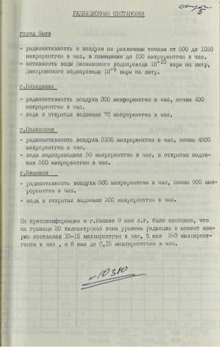 Радиационная обстановка в г. Киеве и на границе 30 километровой зоне