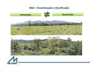 RAD	
  –	
  Conceituação	
  e	
  classiﬁcação	
  	
  
Restauração	
   Recuperação	
  
 
