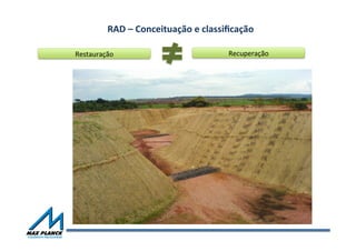 RAD	
  –	
  Conceituação	
  e	
  classiﬁcação	
  	
  
Restauração	
   Recuperação	
  
 