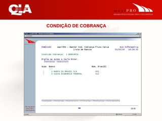 CONDIÇÃO DE COBRANÇA 