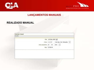 LANÇAMENTOS MANUAIS REALIZADO MANUAL 