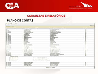 CONSULTAS E RELATÓRIOS PLANO DE CONTAS 