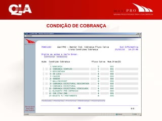 CONDIÇÃO DE COBRANÇA 