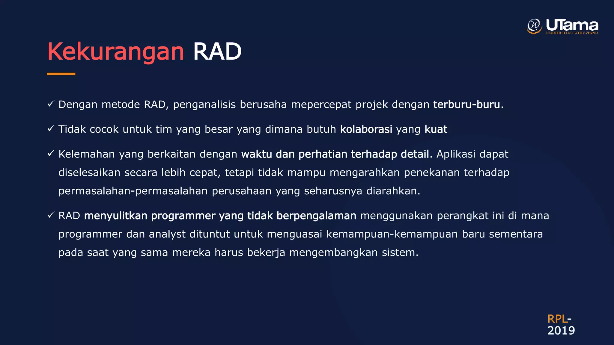Rad, Agile & Extreme Programming | PPSX