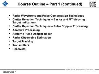 radar 2009 a 12 clutter rejection basics and mti | pdf... Radar 2009 a 1 introduction | PDF