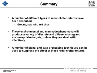 radar 2009 a 12 clutter rejection basics and mti | pdf... Radar 2009 a 10 radar clutter.2pdf