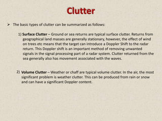 Wave Clutter Radar | PPTX