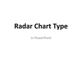 Radar Chart Type In PowerPoint 