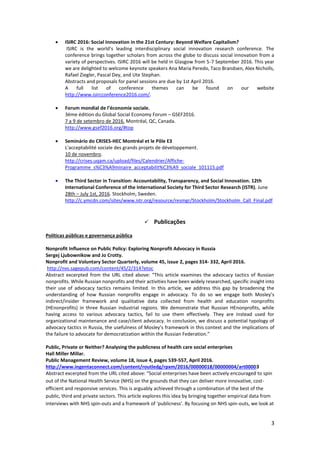 3
 ISIRC 2016: Social Innovation in the 21st Century: Beyond Welfare Capitalism?
ISIRC is the world’s leading interdiscip...