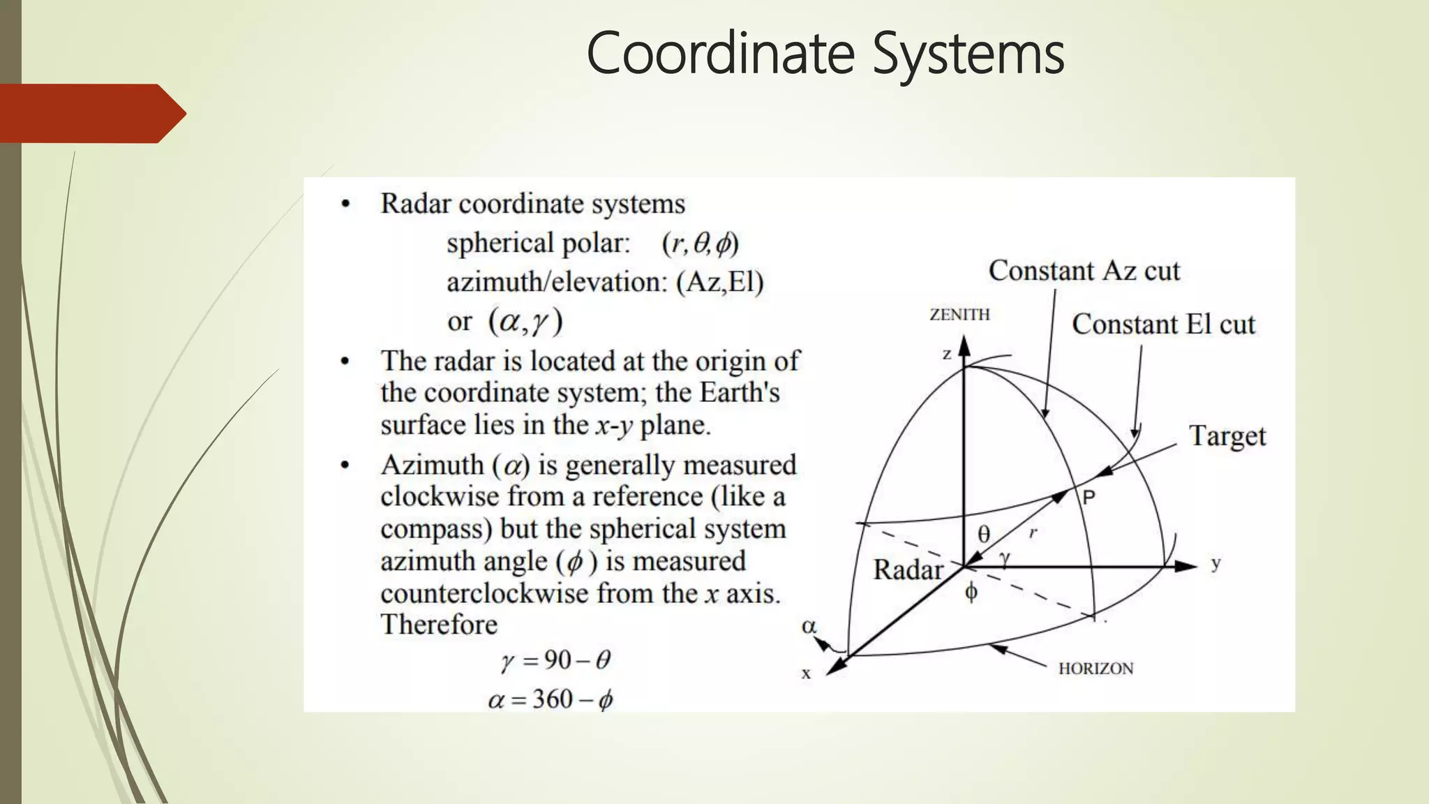 Coordinate Systems
 