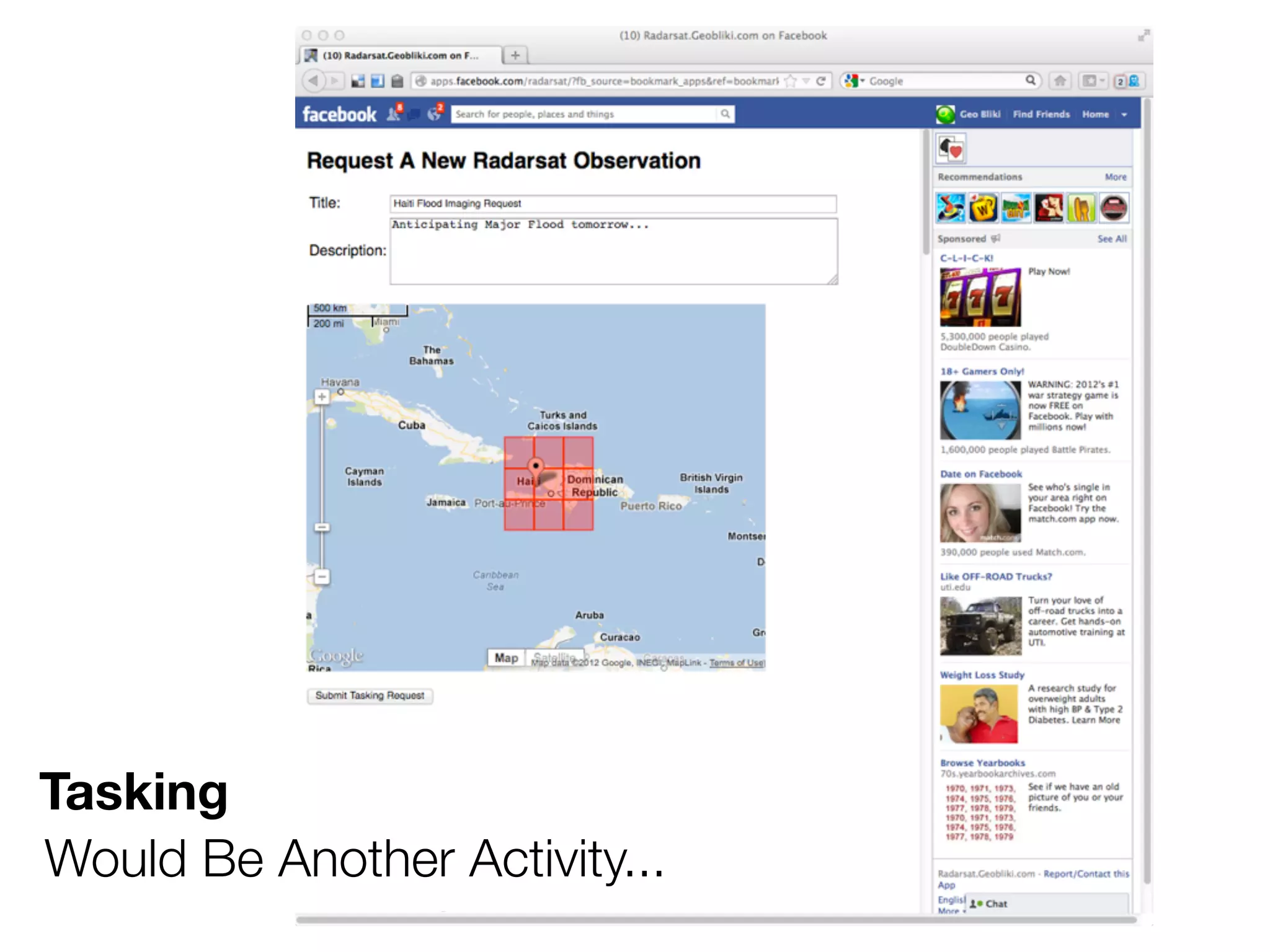 Tasking
Would Be Another Activity...
 