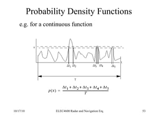 Probability Density Functions e.g. for a continuous function 