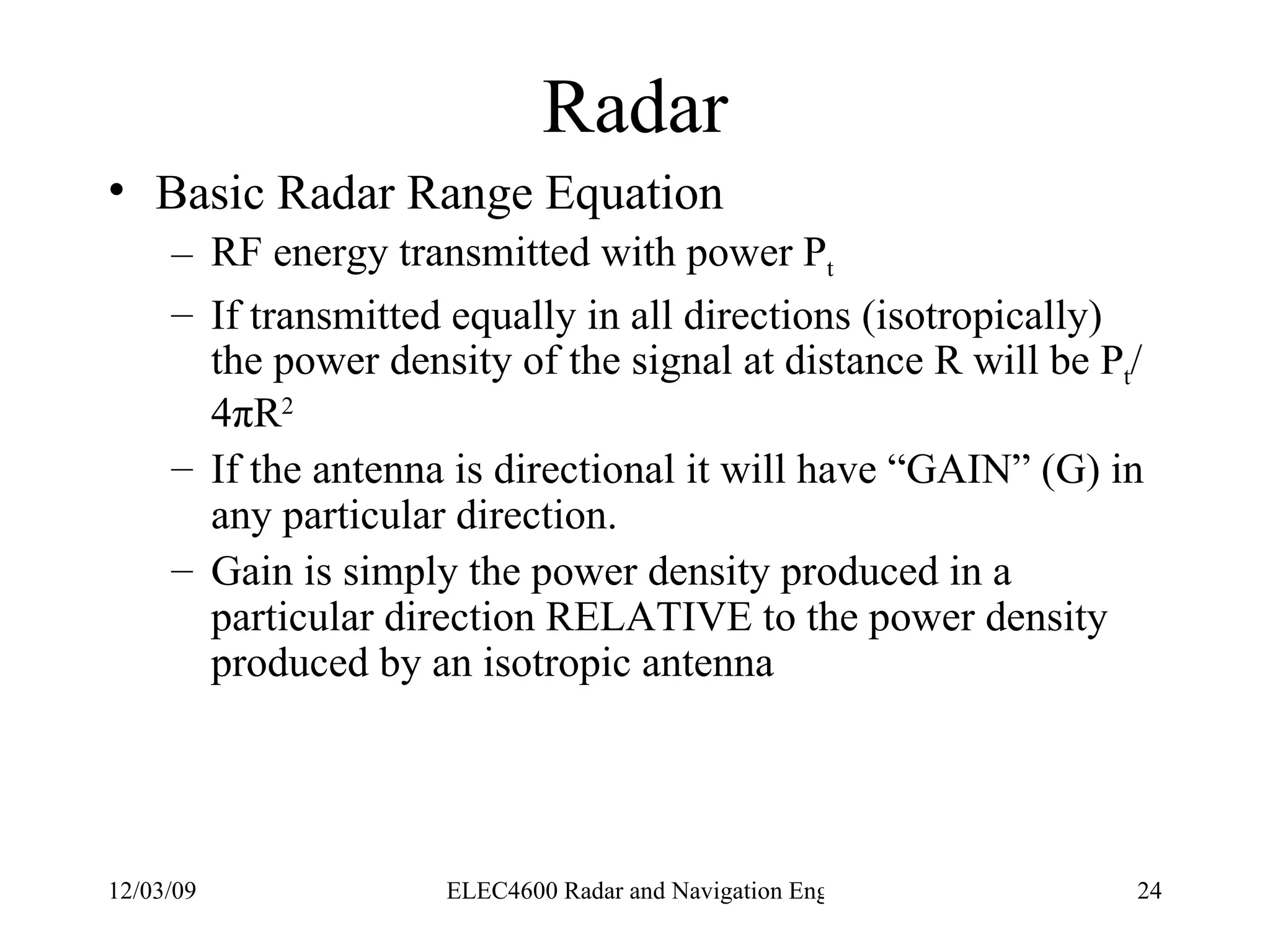 Components of a Pulse Radar System | PPT