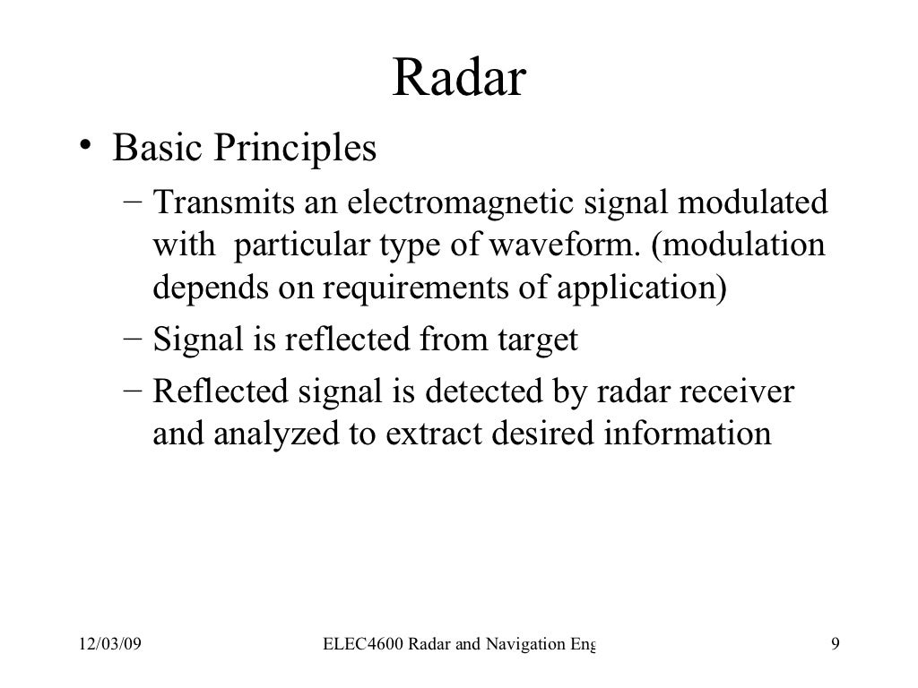 Components of a Pulse Radar System