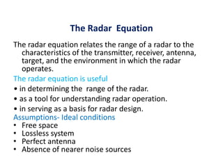 Radar Systems - Electromagnetic Radiation | PDF