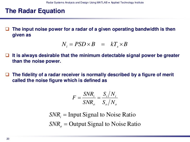 ATI's Radar Systems Analysis & Design using MATLAB Technical Training…