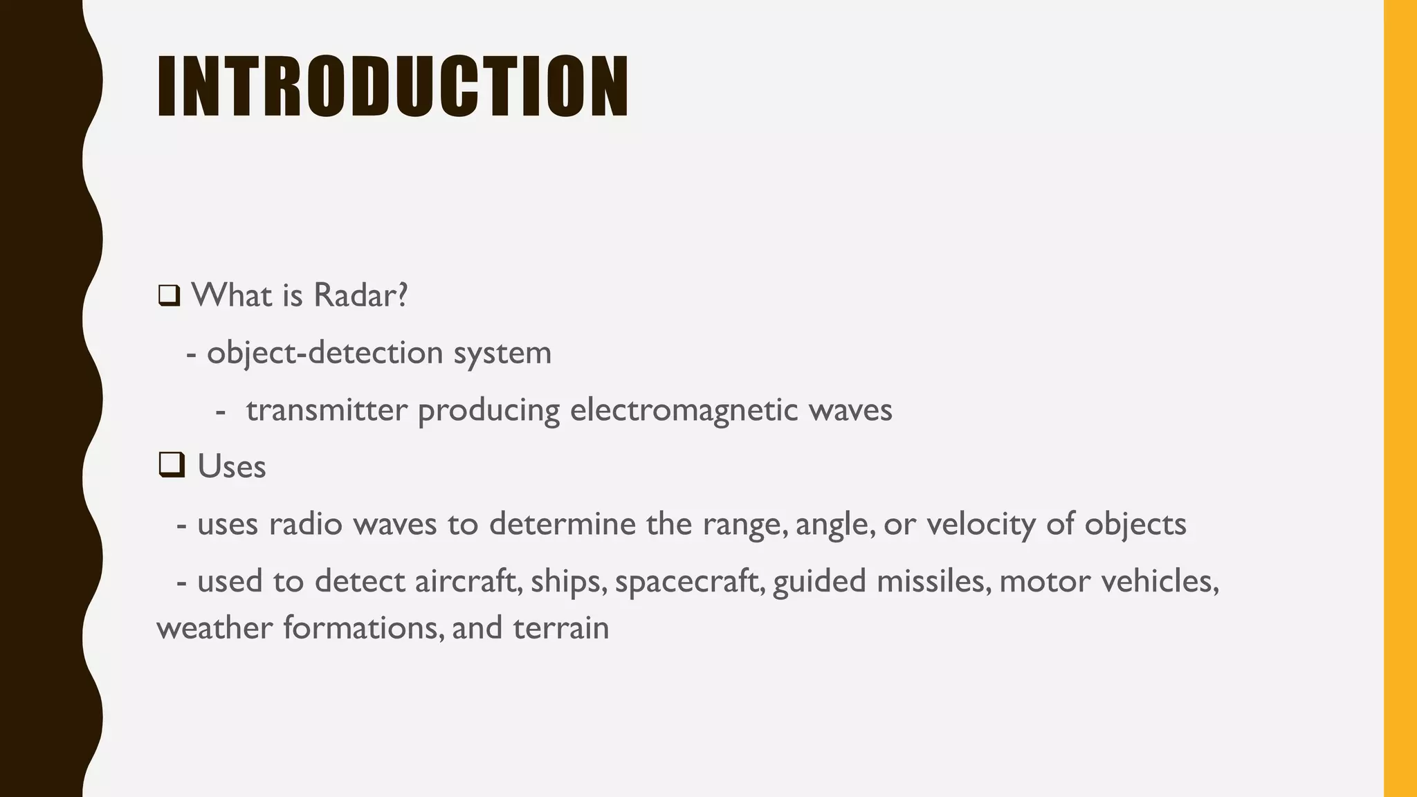 Radar system using arduino | PPT
