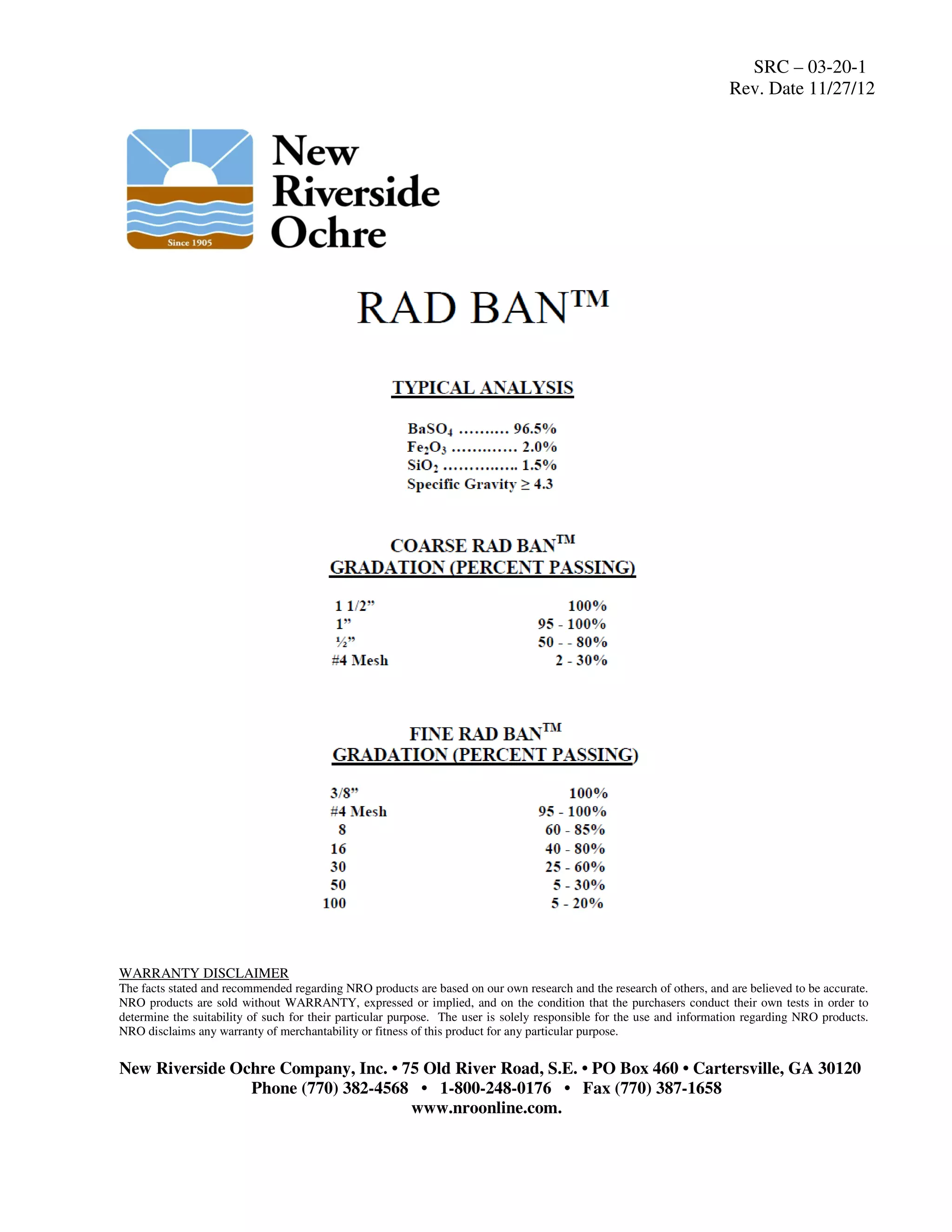 NROchre Rad Ban Screen Analysis 2013 | PDF