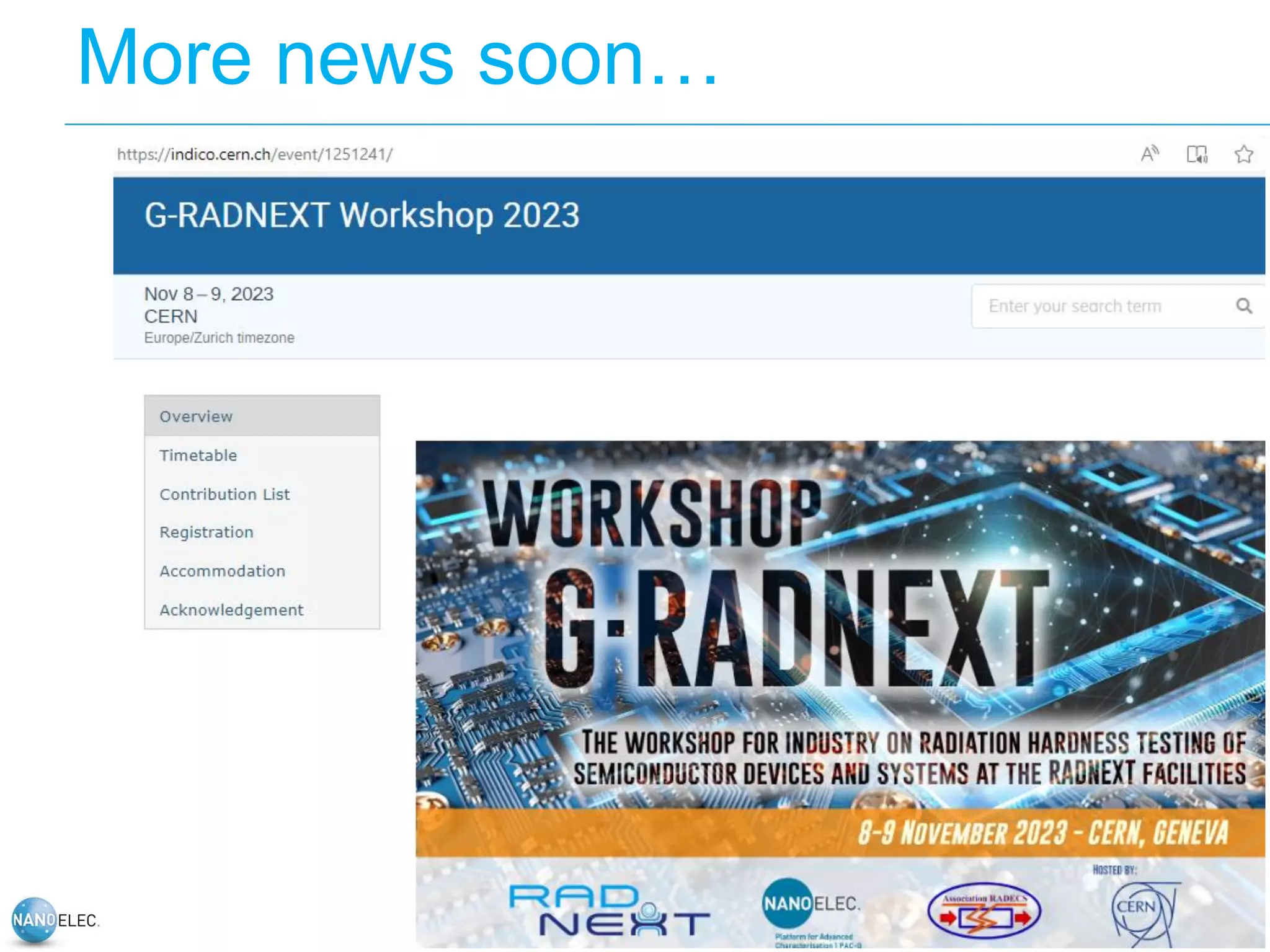 More news soon…
22
 