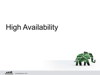 © Hortonworks Inc. 2011
High Availability
 