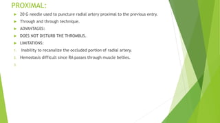 Radial artery access[1] | PPTX