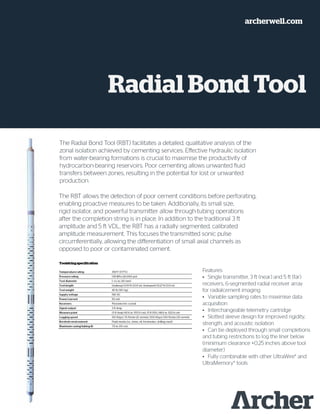 Archer Radial Bond Tool (RBT)