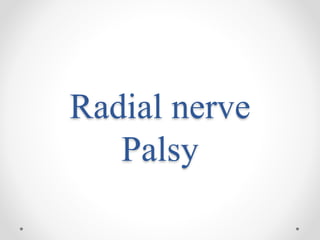 Radial nerve
Palsy
 