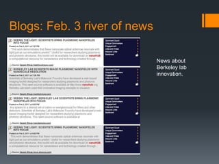 Blogs: Feb. 3 river of newsNews about Berkeley lab innovation.