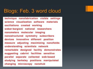 Blogs: Feb. 3 word cloud