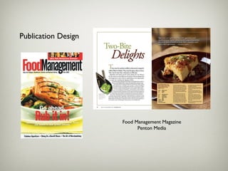 Publication Design Food Management Magazine Penton Media 