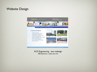 Website Design KCS Engineering - site redesign EB Dynamics / code and cms 