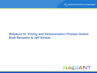 Breakout IV: Pricing and Demonstration Process Outline Brett Belcastro & Jeff Streber 