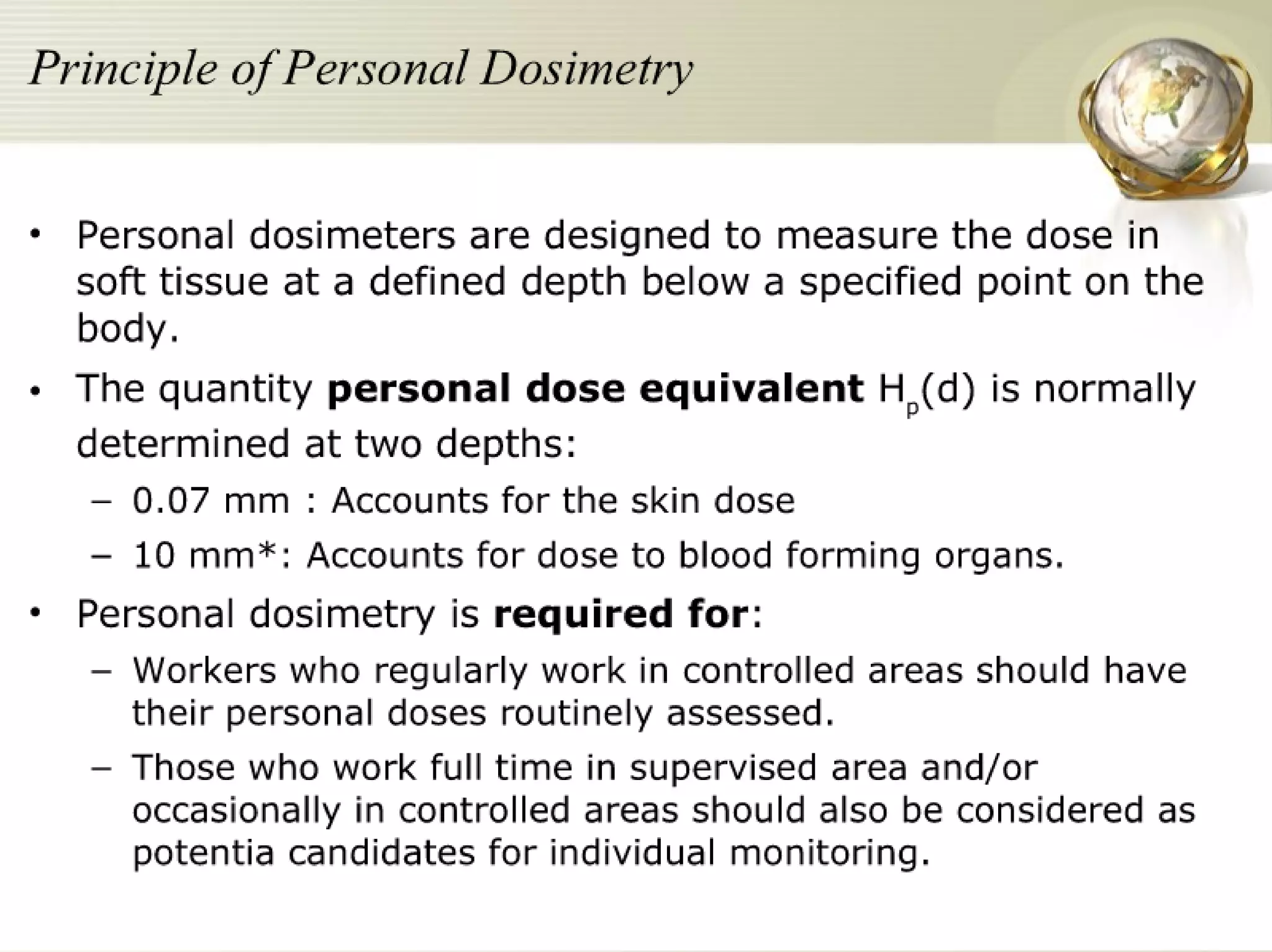 Radiation Protection