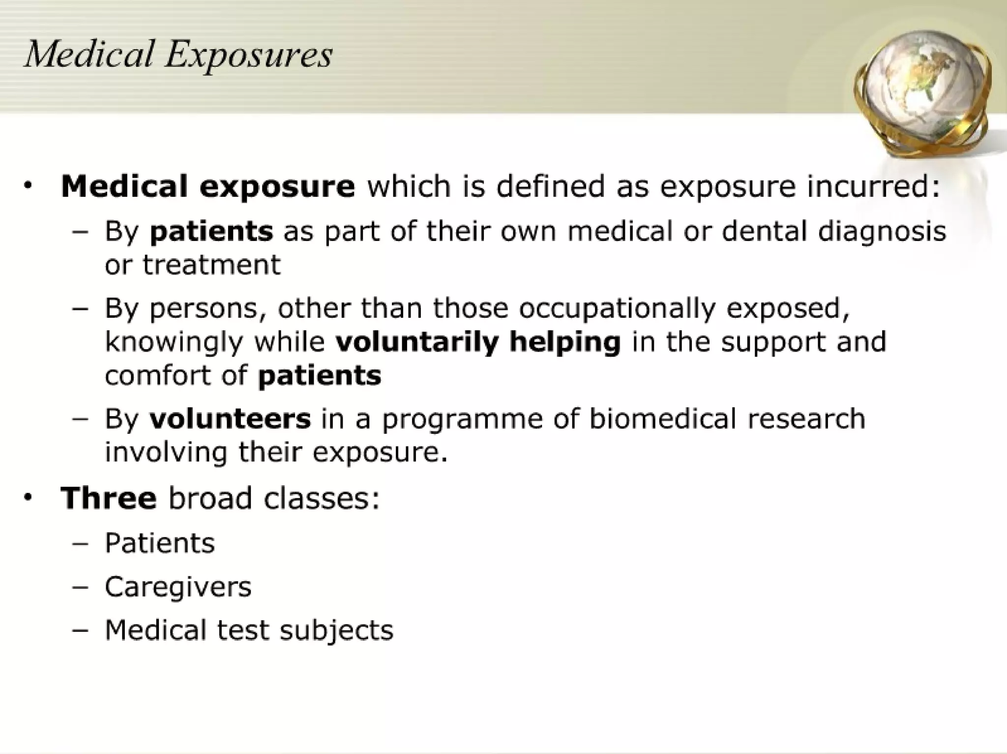 Radiation Protection