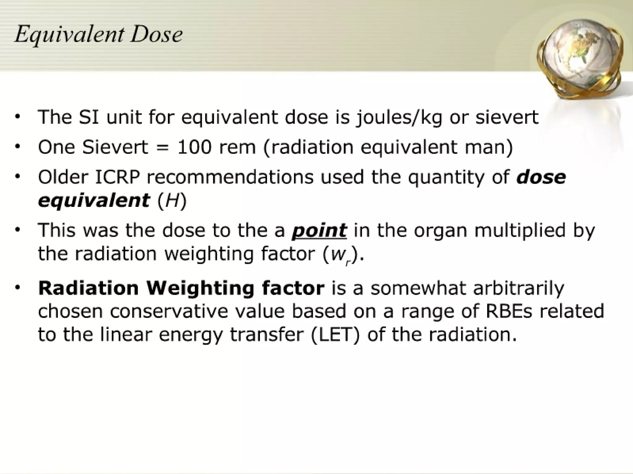Radiation Protection