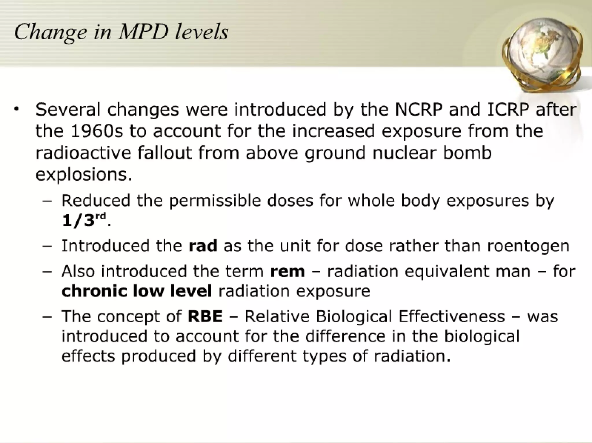 Radiation Protection