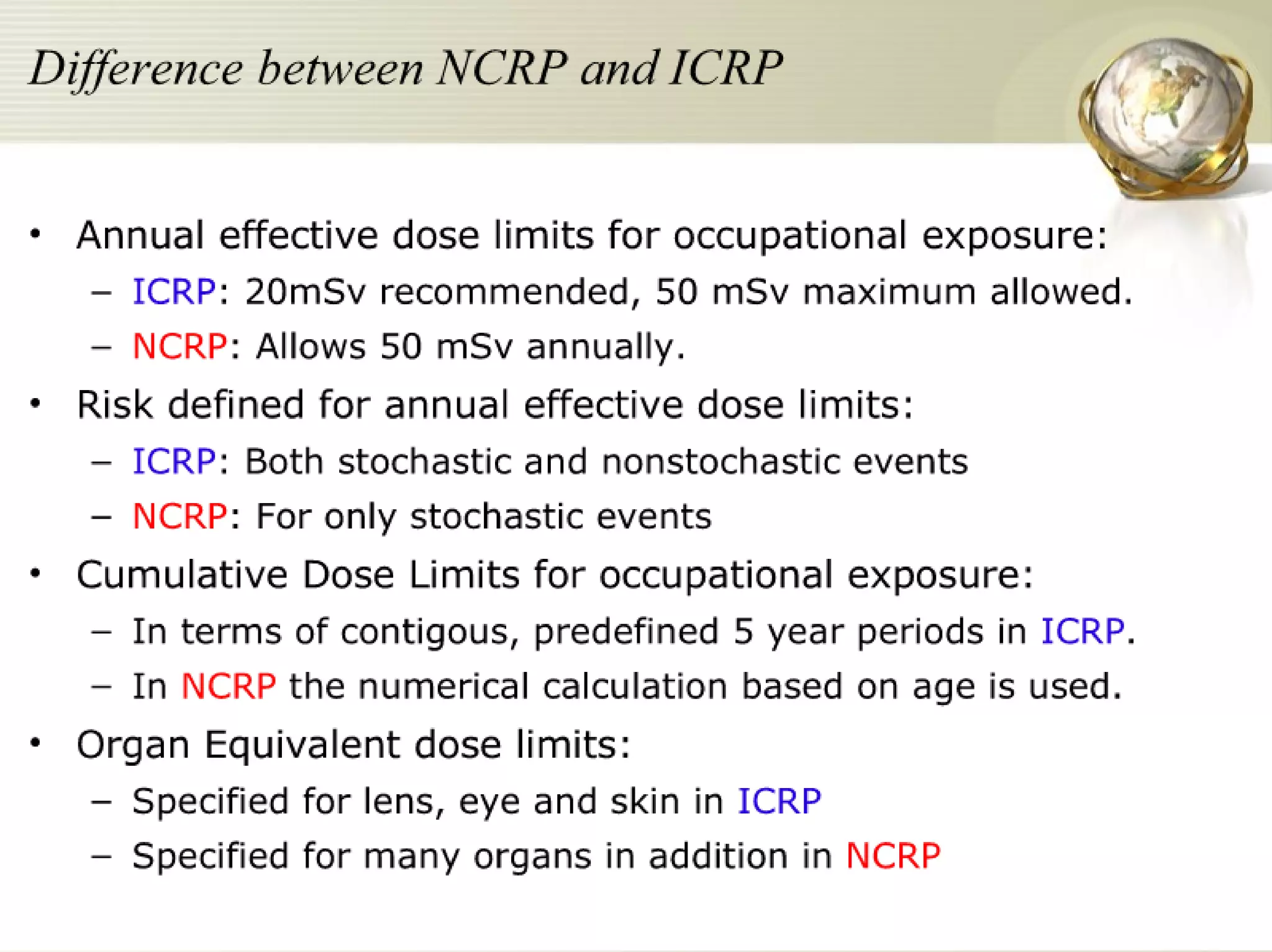 Radiation Protection