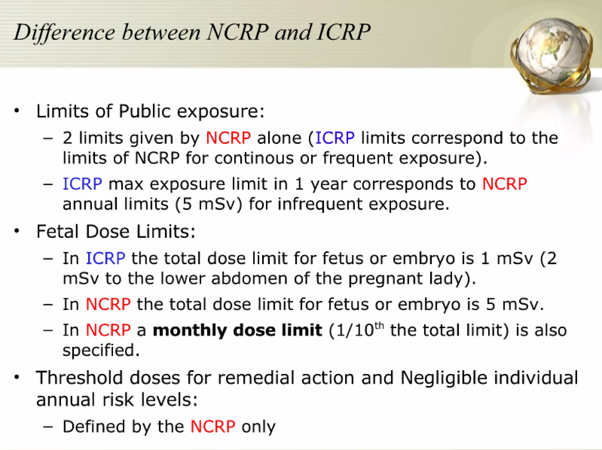Radiation Protection