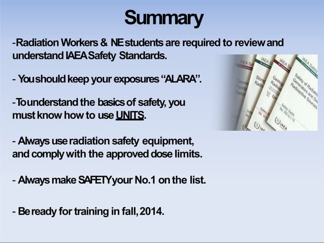 Radiation safety principles | PPTX