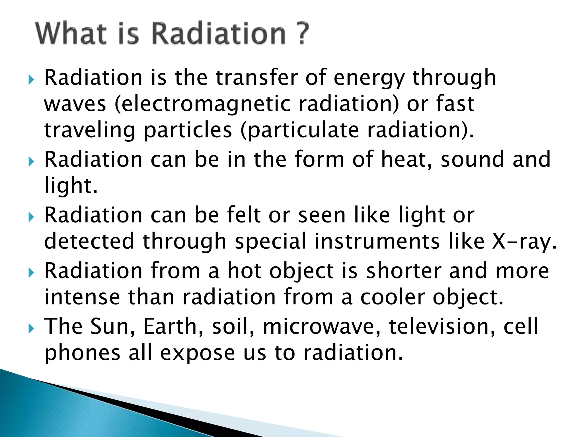 Radiation and it’s effect in human life | PPTX | Chemistry | Science