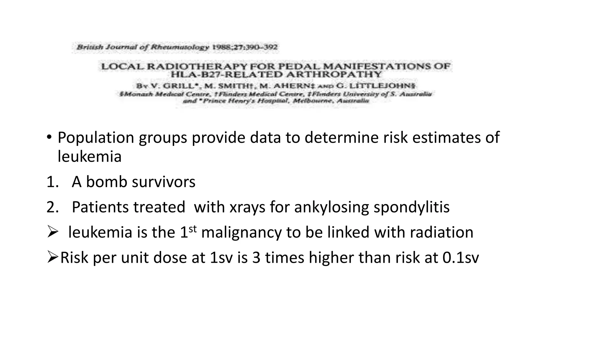 Radiation carcinogenesis