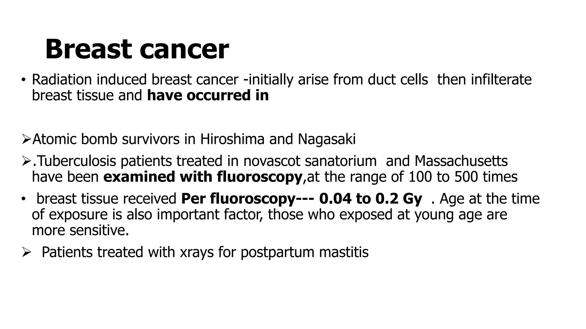Radiation carcinogenesis