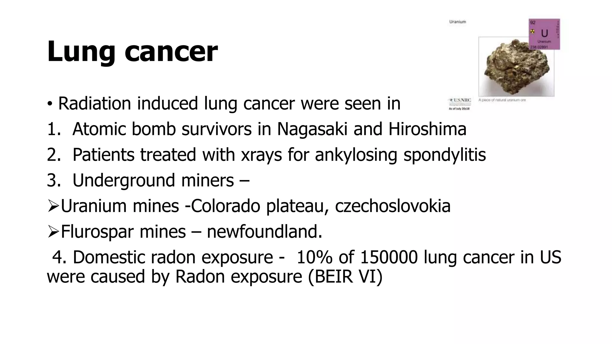 Radiation carcinogenesis