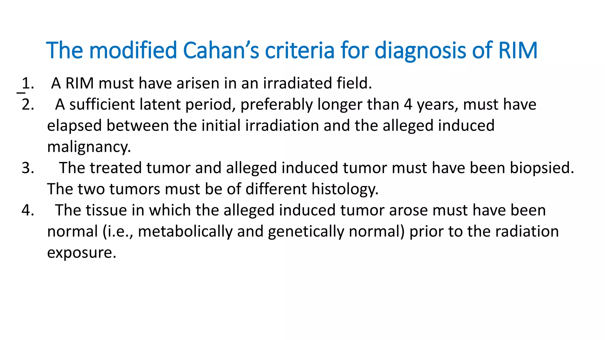 Radiation carcinogenesis