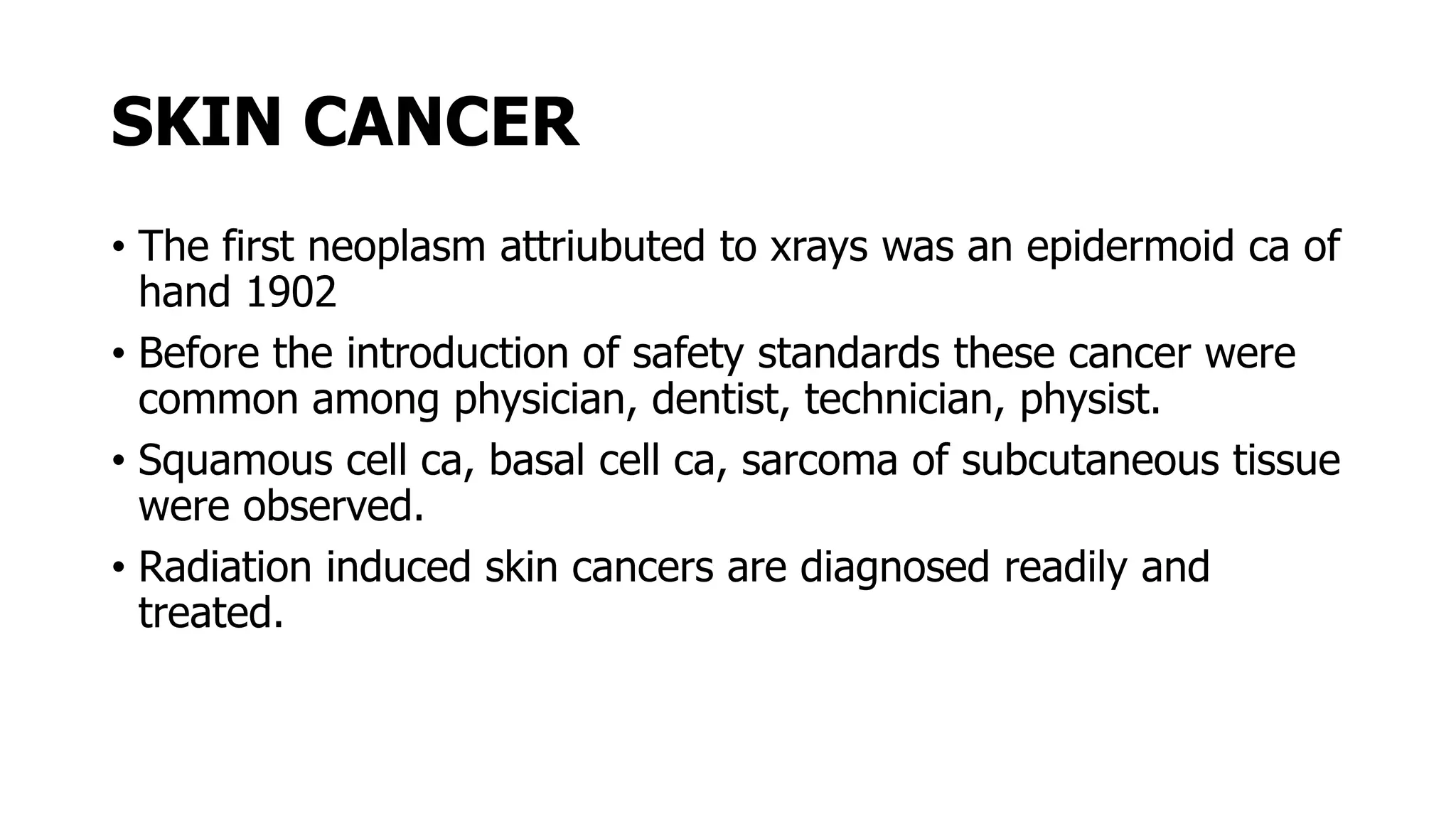 Radiation carcinogenesis