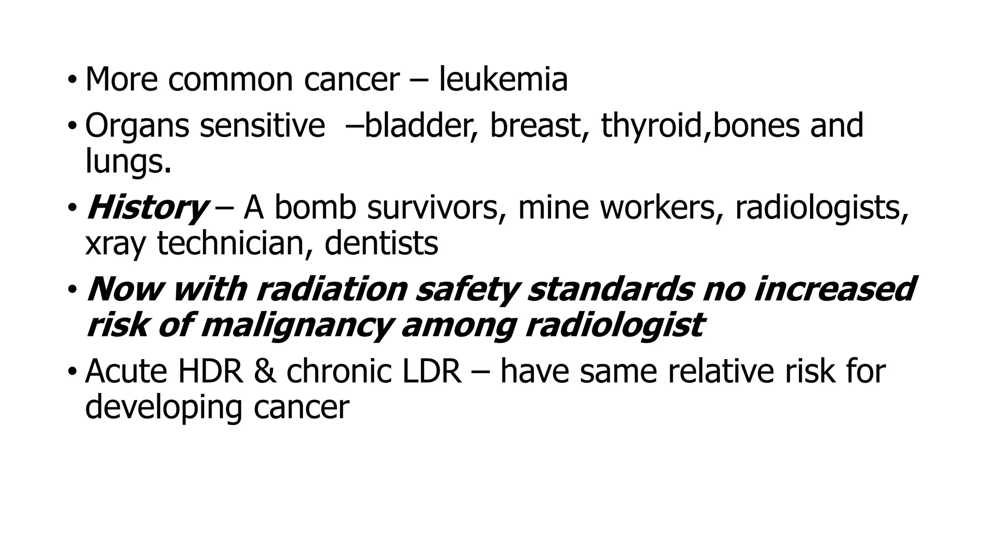 Radiation carcinogenesis