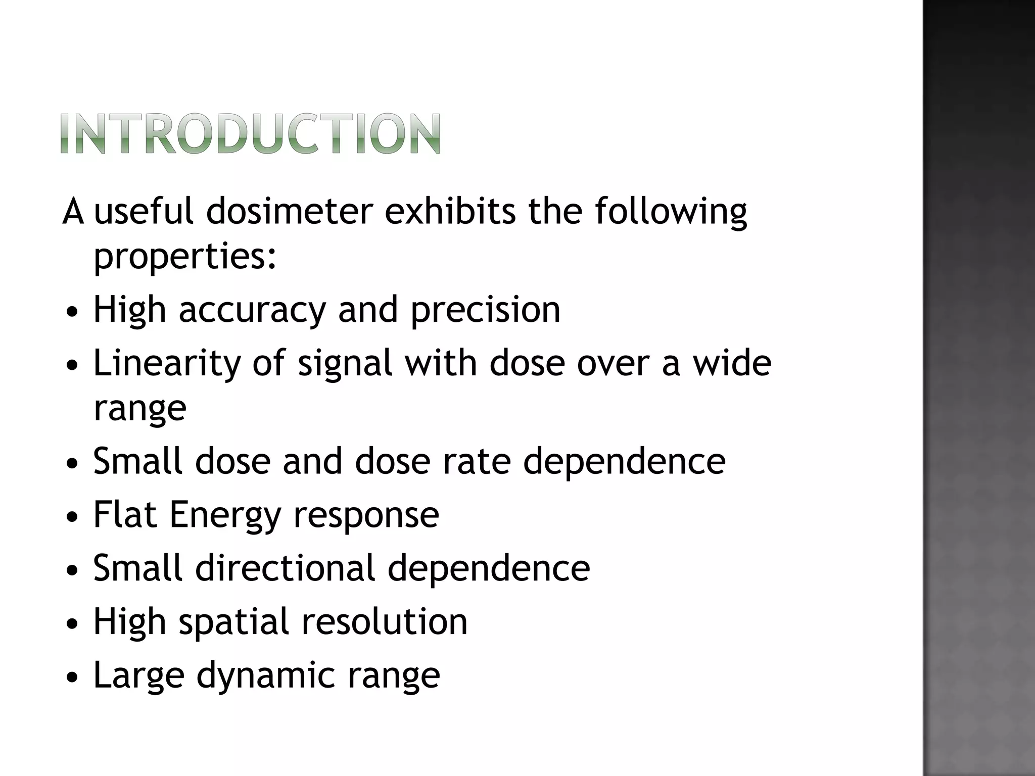 Radiation Dosimeters | PPTX